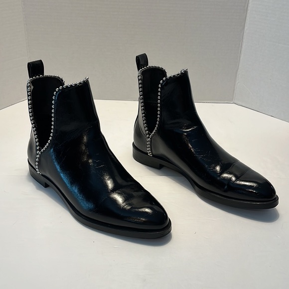 Zara Shoes - Zara Trafaluc Vegan Leather Cut Out Black Booties, Size 37 EU/ 6.5 - 7 US